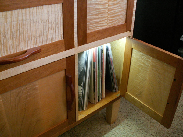 Record Cabinet door open